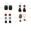 Drop Glaze Geometric Earrings Irregular Round Square Drop Earrings