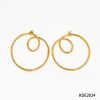 Streamlined Earrings Stainless Steel Geometric Circle Curve Earrings