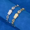 10mm Spring Fastener Colored Gem Pig Nose Bracelet