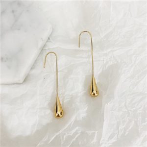 All-match drop shape earrings