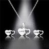 Stainless Steel LOVE Heart Jewelry Set