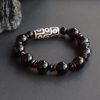 Fashion Black Agate Dzi Bead Chalcedony Bracelet