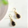 S925 Silver Gold Plated Jewelry Water Drop Blood Pearl Drop