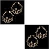 Boho Hoops Trendy Vintage Gold Mushroom Look