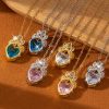 Sweet Colorful Love Romantic All-match Exquisite Niche Zircon Necklace