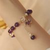 Purple Maple Natural Uruguay Amethyst Bracelet Maple Leaf