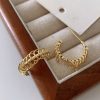 Multi-circle Metal Eardrops Alphabet Letter Earrings Frosty Style Earrings