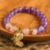 Natural Amethyst Bracelet Grape Beaded Bracelet