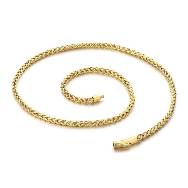 6mm Release Buckle Stainless Steel Personality Titanium Steel Ornament Necklaces