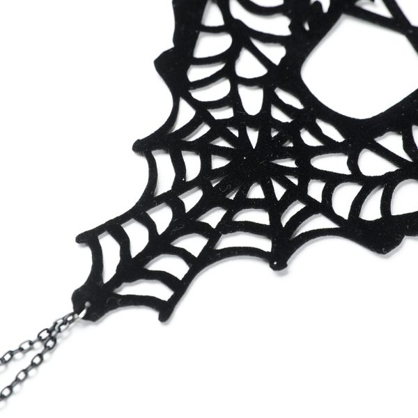 Dark Style Hollow Spider Web Finger Chain
