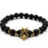 Man's Volcanic Stone Bracelet Longteng Ornaments Bracelet Natural Stone Elastic Bracelet