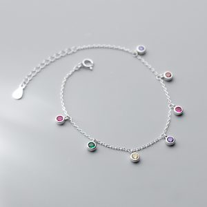 Simple Geometric Round Ornamental Stone Tassel Elegant Graceful Hand Jewelry
