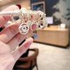 Personalized 6-piece set of micro-inlaid moon star earring