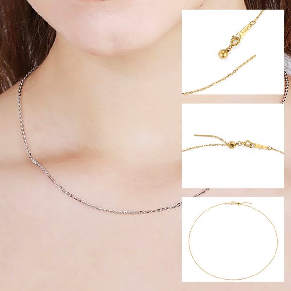 Stainless Steel DIY Titanium Steel Simple Necklace Adjustable