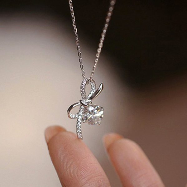 EU And South Korea Bow Necklace For Women Delicate Lady
