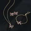 New Butterfly Necklace Jewelry Set