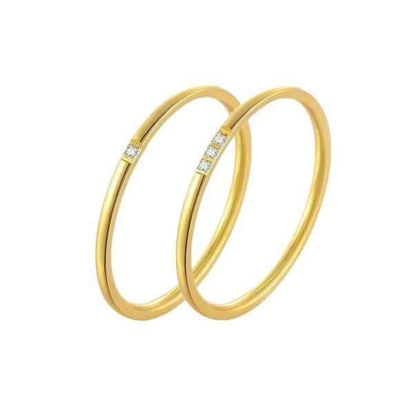 All-matching Diamond-studded Ring Advanced Design Sense