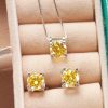 Moissanite Stud Earrings S925 Sterling Silver Stud Earrings Fashion Bull Head Four Claw Diamond Stud Earrings