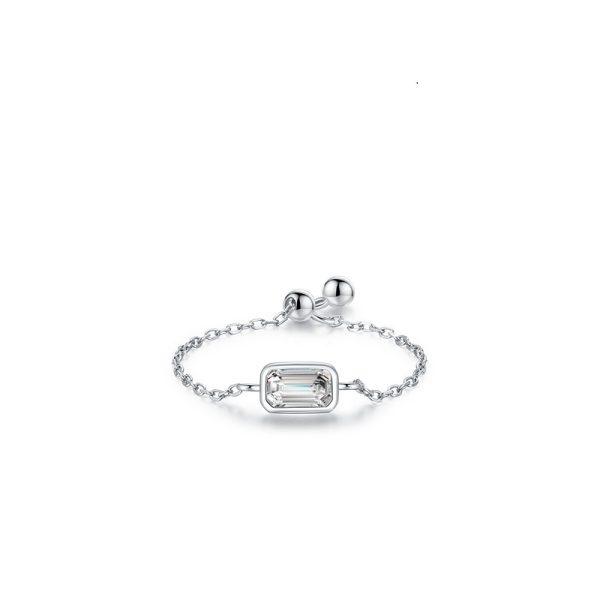 S925 Sterling Silver Inlaid Zircon Ring Simple Exquisite Small
