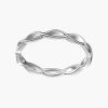 Simple Silver Jewlary Cross Twist Ring