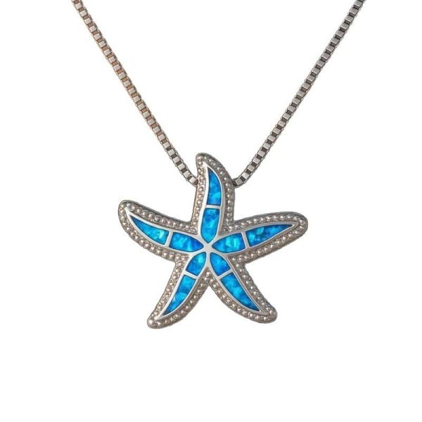 Starfish Pendant Personality Charm White Match Little Girl Necklace