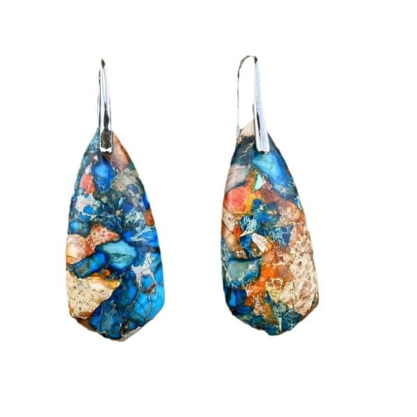 Colorful Emperor Stone Tapered Earrings