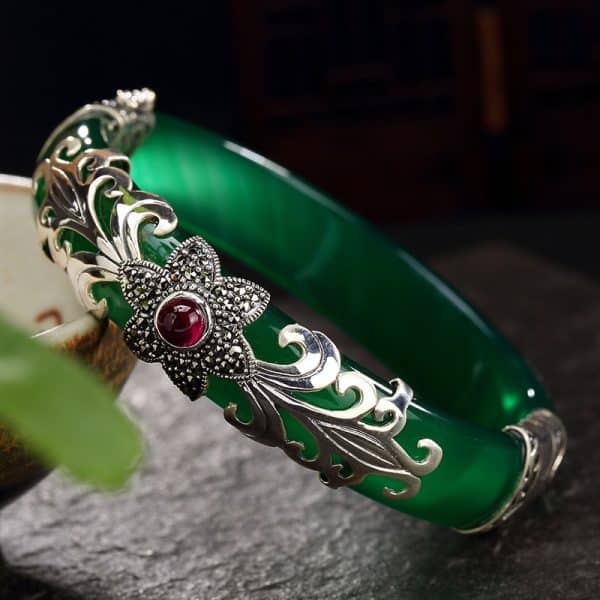Sterling Silver Marksai Stone Inlay