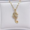 Fashion Zircon Seahorse Crab Pendant Necklace