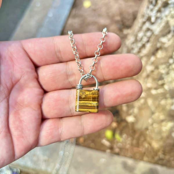 Lock Head Pendant Miscellaneous Stone