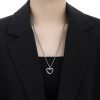 Personalized Hip Hop Style Irregular Heart Titanium Steel Necklace