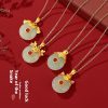 4a769be4-ccfe-4121-b037-29c631cd4ae7_trans.jpeg Hetian Jade Peace Buckle Cute Snake 925 Sterling Silver Zodiac Necklace