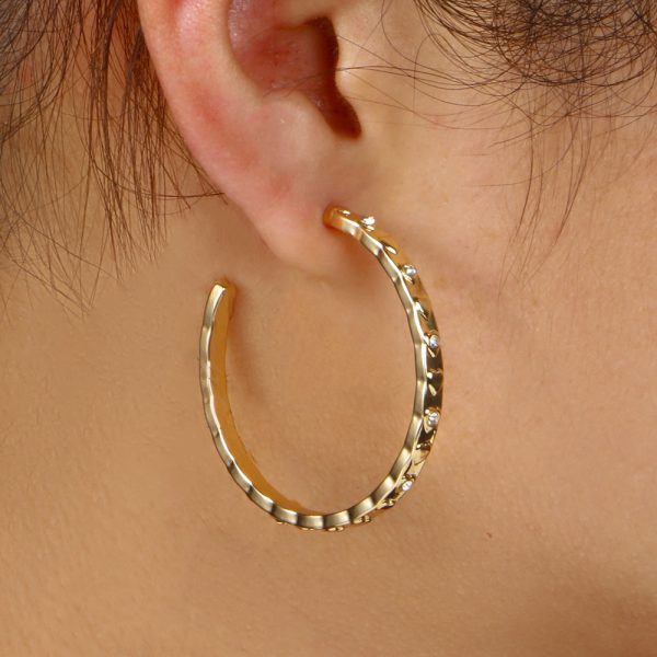 Metal Circle Earrings Personality Cold Wind Exaggerated Large Circle Earrings