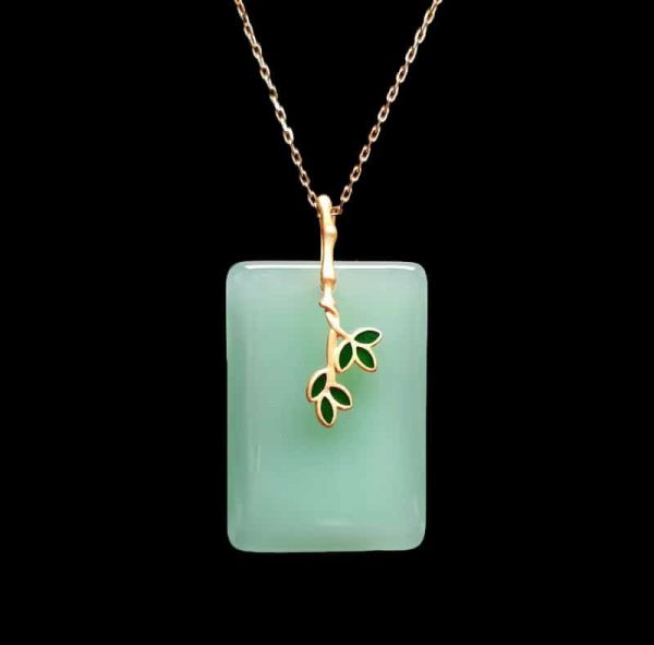 4ac5b5d1-2879-4154-a232-0970f0367f2b.jpg Mascot Ethnic Accessories Ancient Gold-plated Hetian Jade Necklace
