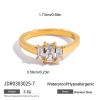 European And American Zircon Ring Titanium Steel No Fading