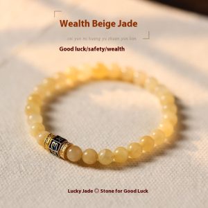 Women's Temperament Wild Six-word Mantra Barrel Beads Small Square Sugar Bead Bracelet