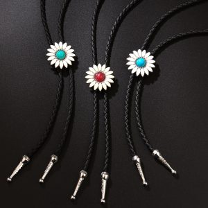 European And American Retro Style British Gem SUNFLOWER Necklace