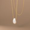 4b819970-51c7-43f0-9213-f11052993388.jpg S925 Silver Irregular Flat Pearl Necklace Sweet And Simple