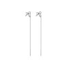 S925 Silver Bow Hanging Earrings Korean Style Lady Temperament