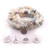 8mm frosted Amazon Stone Bracelet