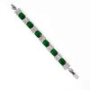 Wish Simple Colored Gems Zircon Small Square White Zircon Bracelet