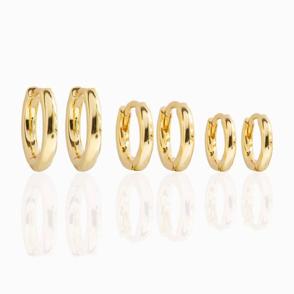 Smooth Ear Buckle Set 18K No Fading
