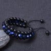 Natural Stone Frosted Stone Beaded Bracelet Iron Ore Double Wrap Braided Bracelet