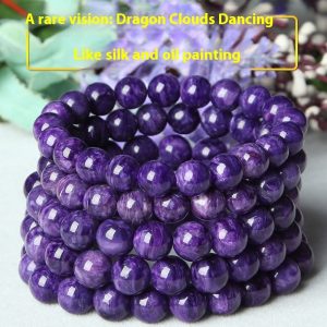 Natural Crystal Transparent Charoite Hands