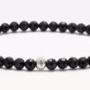 Fine Obsidian Agate Blue San Bracelet