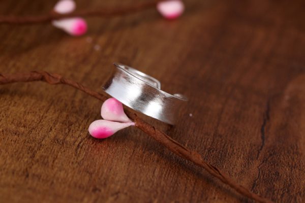 Open Ring Korean Frosted Sterling Silver Ring Sterling Silver Ornament