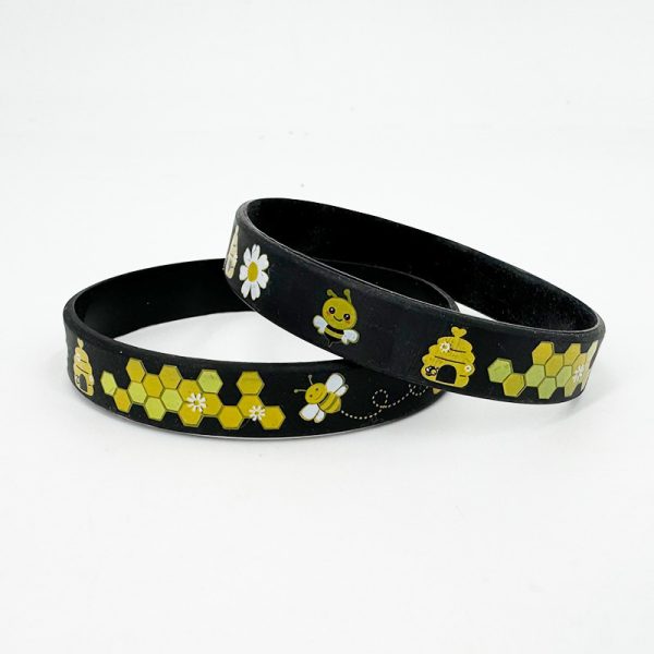 Little Bee Color Printing Cute Cartoon Pattern Silicone Bracelet