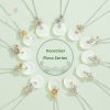 The 12 Floras White Chalcedony Peace Buckle S925 Silver Necklace