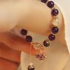 Purple Maple Natural Uruguay Amethyst Bracelet Maple Leaf