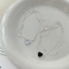 Heart Moonstone Black Agate Double-layer Bracelet For Women