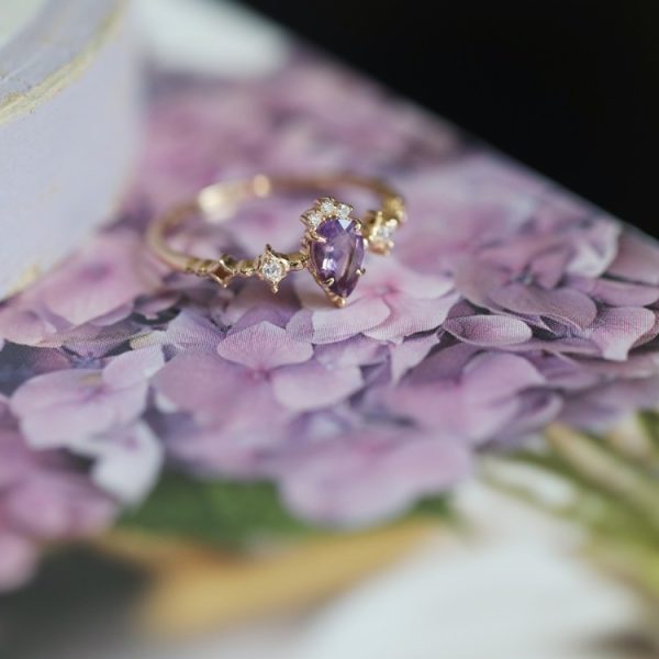 Super Exquisite Amethyst Light Luxury All-Match Ring